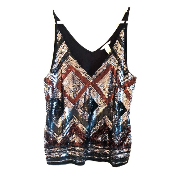 H&M Tops - H&M sequinned tank top
